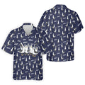 Funny Seagull Halloween Golf Shirt, Cartoon Bird Pattern, Mens Golf Apparel, Hawaiian Golf Shirt