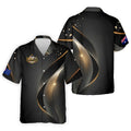 Australian Coat Of Arms Black And Gold Gradient Golf Tops For Men, Polo Shirts For Men