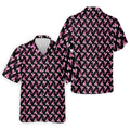 Pink Ribbon Pattern Breast Cancer Polo Shirt, Men's Golf Shirt, Mens Golf Apparel