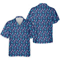 Funny Dinosaur Golfer Tropical Pattern Polo Shirt, Mens Golf Polo, Printed Golf Shirts