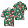 Custom Face Candy Cane Pattern Green Golf Shirt, Christmas Golf Shirt, Polo Shirts For Men, Golf Gift For Men
