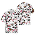 Playing Cards Poker Pattern Hawaiian Golf Shirt, Golf Polo Shirts For Men, Mens Golf Apparel
