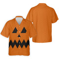 Halloween Jack O Lantern Golf Shirt, Men's Golf Shirt, Hawaiian Golf Shirt