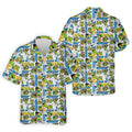 Funny Ninja Turtle Comic Hawaiian Golf Shirt, Mens Golf Polo, Golf Apparel For Men