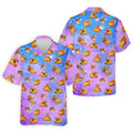 Funny Taco Cat Galaxy Pattern Golf Shirt, Mens Golf Apparel, Polo Shirts For Men