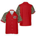 RED Friday Untill They Get Home Red Camo Golf Shirt, Veteran Memorial 250 Years Polo Shirts For Men