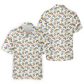 Autism Awareness Rainbow Pattern Colorful Handprints White Golf Shirt, Polo Shirts For Men