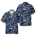 Line-art Sketches Sci-Fi Spacecraft Dark Navy Golf Shirts For Men, Polo Shirts For Men, Golfing Apparel