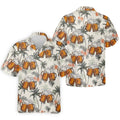 Tropical Palm Trees and Frosty Beer Mug Hawaiian Golf Polo, Golf Tops For Men, Golfing Apparel