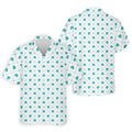 Grid Pattern Shamrock Golf Shirt, St Patrick's Day Golf Tops For Men, Golf Shirts For Men, Polo Shirts For Men