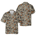 Vintage Pumpkin Skull Halloween Golf Shirt, Golf Shirts For Men, Golf Apparel For Men