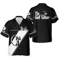 The Golf Father Golf Ball Pattern Father's Day Golf Shirt, Golf Gift For Dad, Polo Shirts For Men