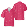 Pink Ribbon Golf Pattern Breast Cancer Polo Shirt, Golf Shirts For Men, Mens Golf Apparel