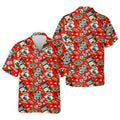 Casino Golf Pattern Red Hawaiian Golf Polo Shirt, Mens Golf Polo, Polo Shirts For Men