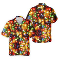 Colorful Christmas Lights Men's Golf Polo Shirts, Christmas Golf Shirt, Golf Gift For Men, Polo Shirts For Men