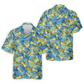 Funny Tropical Beer Bottle Pattern Golf Polo Shirt, Printed Golf Shirts, Mens Golf Apparel