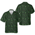 Computer Circuit Board Hawaiian Golf Shirt, Coder Gift Men's Golf Shirt, Polo Shirts For Men