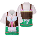 Funny Oktoberfest Dirndl Costume Polo Shirt, Mens Golf Polo, Golf Shirts For Men