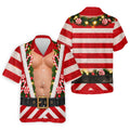 Candy Cane Santa Suit Christmas Golf Shirt, Mens Golf Shirts, Golf Apparel For Men