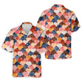 Colorful Watercolor Shell Pattern Golf Shirt, Golf Shirts For Men, Men's Golf Shirt, Polo Shirts For Men