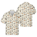 Vintage Bourbon Whiskey Golf Pattern Polo Shirt, Golf Polo Shirts For Men, Mens Golf Apparel