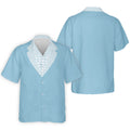 Light Blue Tuxedo Men's Funny Golf Shirts, Father's Day Golf Shirt, Golf Gift For Dad