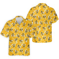 Realistic Flying Bees on Golden Honeycomb Hawaiian Golf Polo, Golf Tops For Men, Golfing Apparel