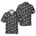 Dark Grim Reaper Skull Pattern Golf Polo Shirt, Mens Golf Polo, Golf Apparel For Men