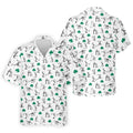 Stick Figure Golf Pose St Patrick's Day Shamrock White Golf Shirt, Polo Shirts For Men, Golf Shirts For Men
