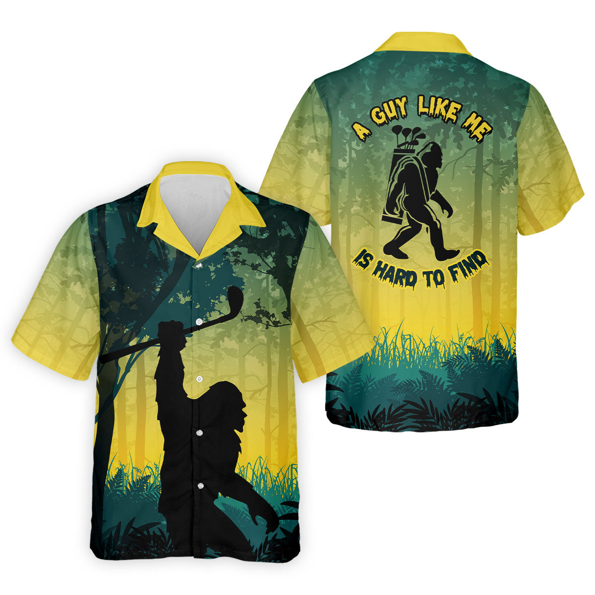 Bigfoot A Guy Like Me Is Hard To Find Men's Polo Shirt, Golf Polo Shirts For Men, Mens Golf Apparel
