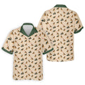 German Shepherd Golf Pattern Polo Shirt, Golf Shirts For Men, Mens Golf Apparel