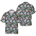Poker Blackjack Hawaiian Golf Shirt, Playing Card Pattern Men's Golf Shirt, Polo Shirts For Men