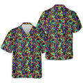 Colorful Abstract Golf Pattern Polo Shirt, Mens Golf Shirts, Hawaiian Golf Shirt
