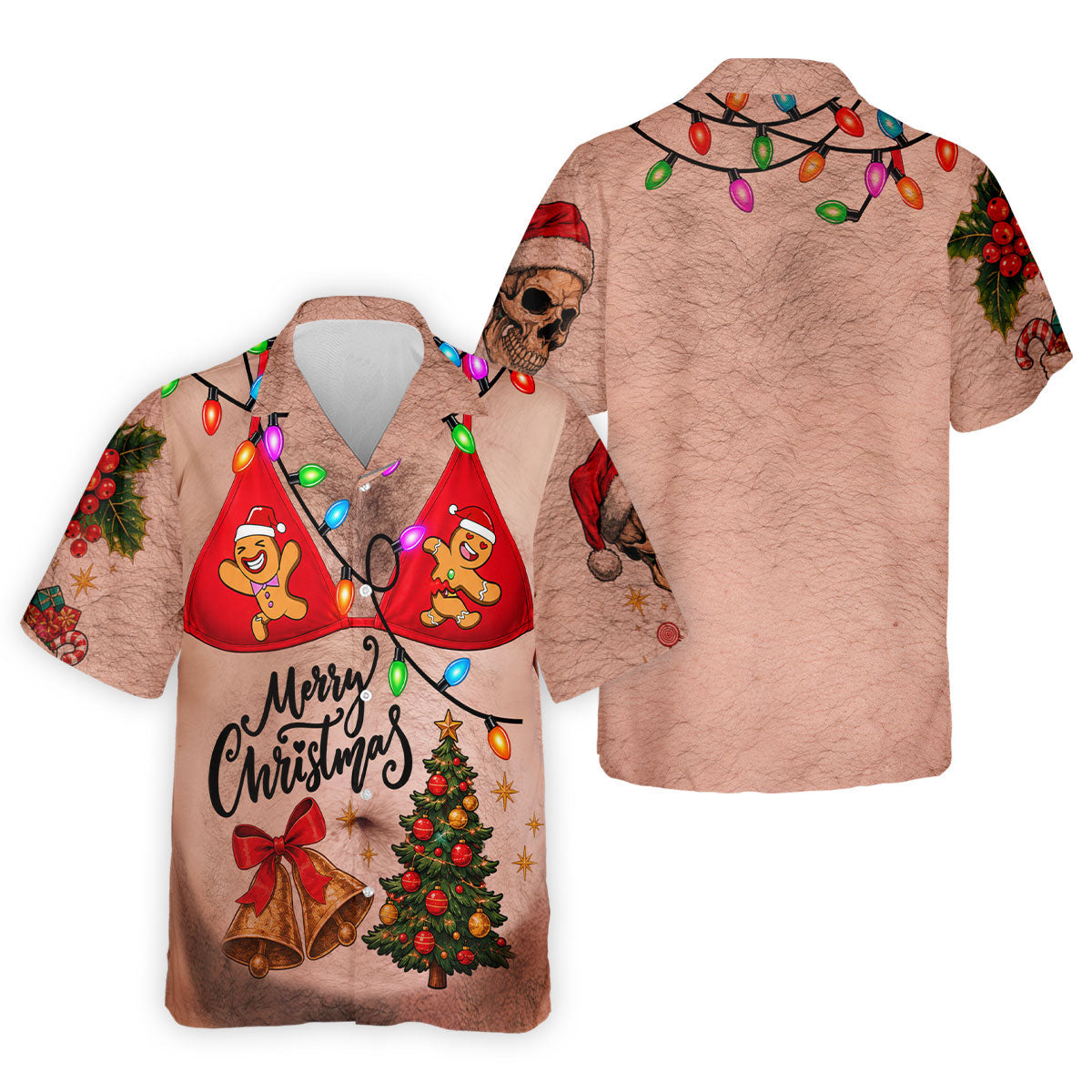 Merry Gingerbread Bra Christmas Golf Shirt, Mens Golf Shirts, Polo Shirts For Men