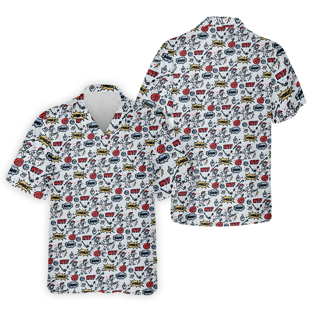 Funny Adult Humor Tropical Beach Golf Paradise Polo Shirt, Golf Polo Shirts For Men, Printed Golf Shirts