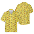 Cute Yellow Rubber Duck Pattern Golf Shirt, Hawaiian Golf Shirt, Mens Golf Shirts, Golf Apparel For Men