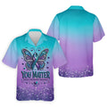 You Matter Suicide Prevention Awareness Butterfly Mens Golf Polo, Suicide Mens Golf Polo