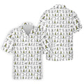 Stick Figure Golf Pose Autism Ribbon White Golf Shirt, Autism Awareness Colors Golf Shirts For Men