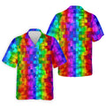 Rainbow Cube 3D Effect LGBT Support Golf Tops For Men, Gay Pride Month Celebrate Golf Shirts For Men