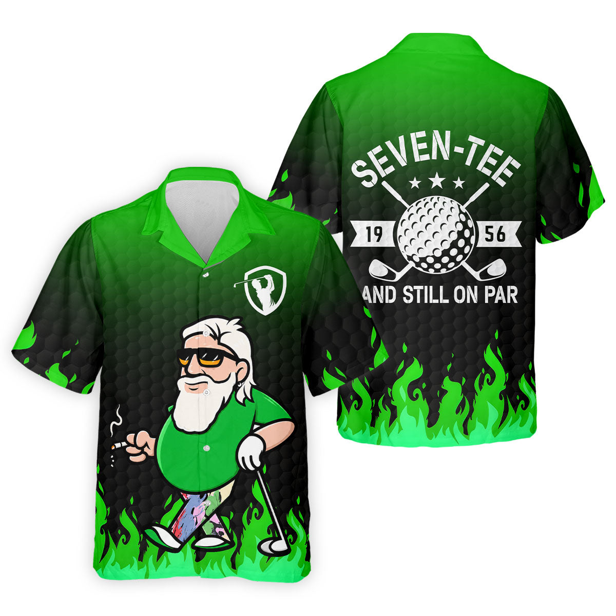 Custom Year Seven Tee And Still On Par Golf Polo Shirt, Mens Golf Shirts, Hawaiian Golf Shirt