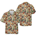 Day Of The Dead Sugar Skull Floral Polo Shirt, Mens Golf Polo, Hawaiian Golf Shirt