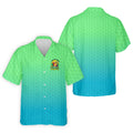 Tropical Retired Parrot Cocktail Golf Polo Shirt, Golf Shirts For Men, Printed Golf Shirts