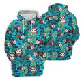 Playful Opossums Among Tropical Leaves Hawaiian Golf Polo, Golf Tops For Men, Golfing Apparel