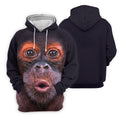 Funny Monkey Face Closeup Print Hawaiian Golf Polo, Golf Tops For Women, Golfing Apparel