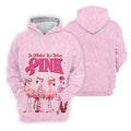 In October We Wear Pink Flamingo Breast Cancer Polo, Ladies Golf Shirts, Womens Golf Tops