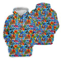 Blue Tropical Skeleton Surfer Pattern Golf Polo Shirt, Golf Shirts For Women, Women's Golf Polo