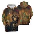 Monkey Gentleman Vintage Oak Hawaiian Golf Polo, Golf Tops For Women, Golfing Apparel