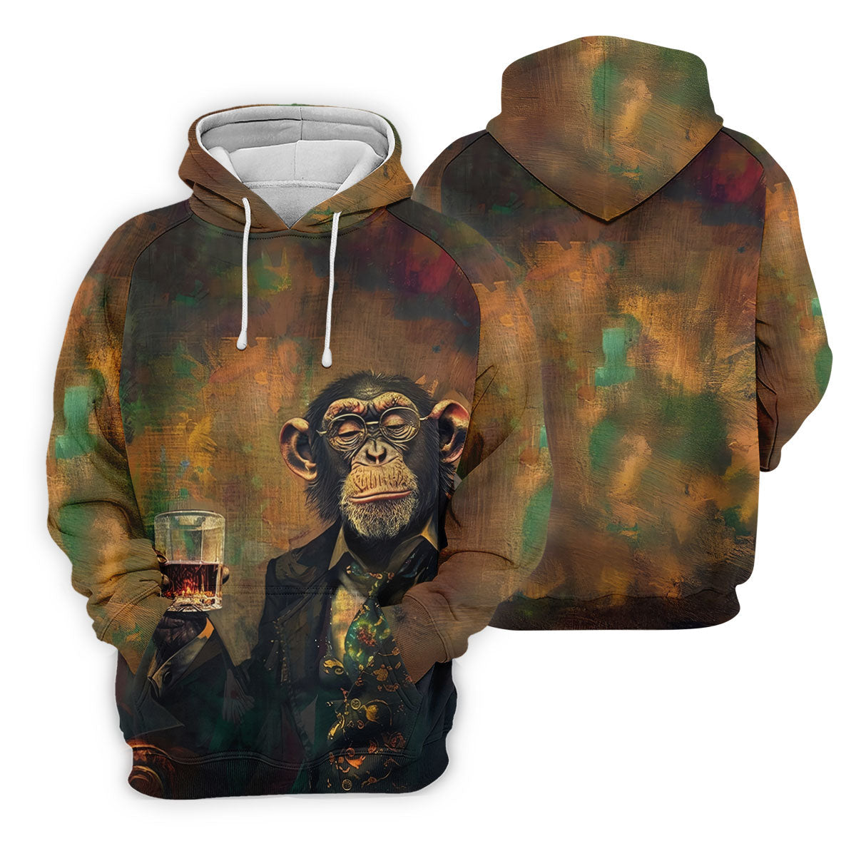 Monkey Gentleman Vintage Oak Hawaiian Golf Polo, Golf Tops For Women, Golfing Apparel