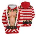 Candy Cane Santa Suit Christmas Golf Shirt, Mens Golf Shirts, Golf Apparel For Men
