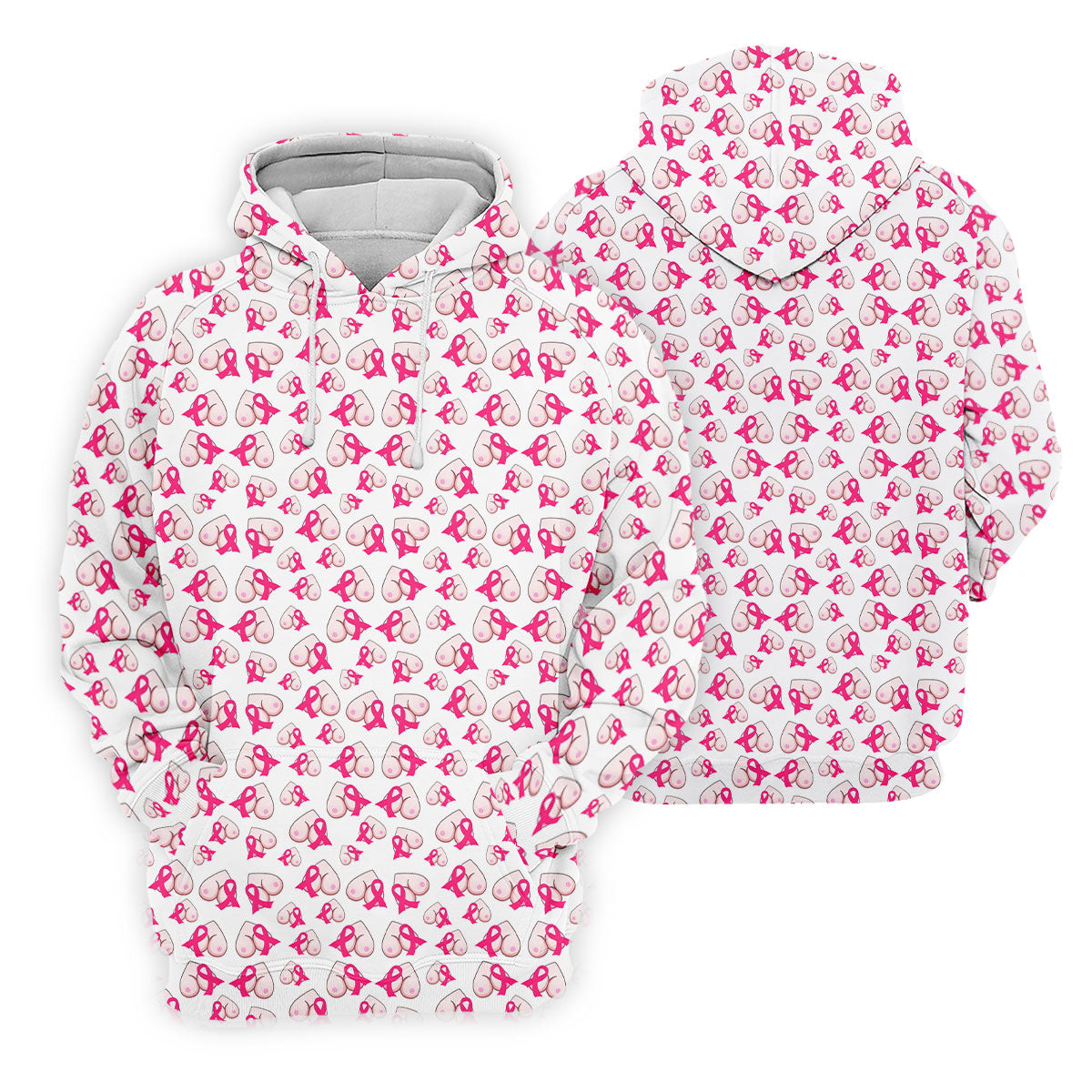 Pink Ribbon Breast Art Breast Cancer Polo Shirt, Women’s Golf Polo, Printed Golf Shirt